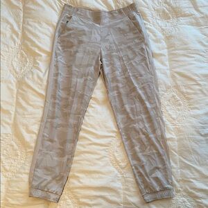 Athleta Beige Camo Track Pants or joggers size 12.